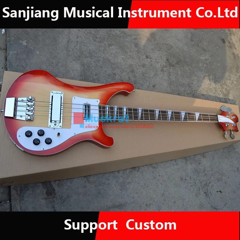 Wholesale Factory Electric Bass Guitar 4 Strings Ricken CS Color R4003 Modle Chrome Hardware
Wholesale Factory Electric Bass Guitar 4 Strings Ricken CS Color R4003 Modle Chrome Hardware