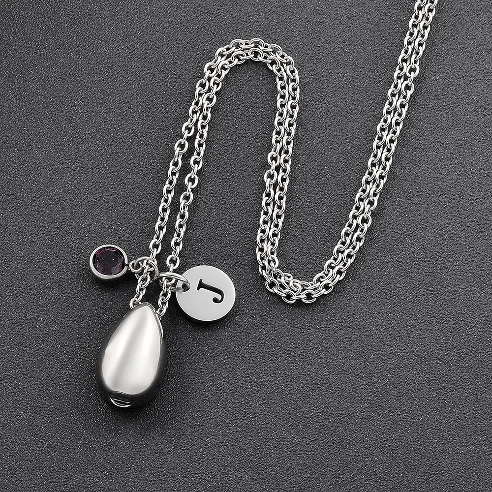 High Grade Waterdrop Fashion Jewelry Memorial Cremation Urns Lockets for Ashes Memorial Necklace With Alphabet Colar
High Grade Waterdrop Fashion Jewelry Memorial Cremation Urns Lockets for Ashes Memorial Necklace With Alphabet Colar