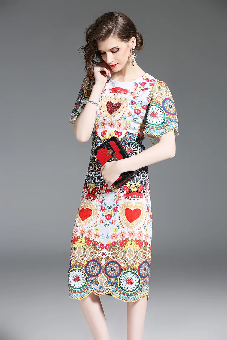 JSXDHK Plus Size Women Luxury Party Dress Runway 2018 Designer Beading Printing Flower Diamonds Love Short Sleeve Pencil Dresses
JSXDHK Plus Size Women Luxury Party Dress Runway 2018 Designer Beading Printing Flower Diamonds Love Short Sleeve Pencil Dresses