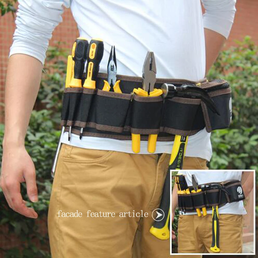 Multi-color Electricians Tool Belt Repair Pouch Pocket Tool Waist Bag Multifunctional Waterproof Carpenter Oxford cloth Tool Bag
Multi-color Electricians Tool Belt Repair Pouch Pocket Tool Waist Bag Multifunctional Waterproof Carpenter Oxford cloth Tool Bag