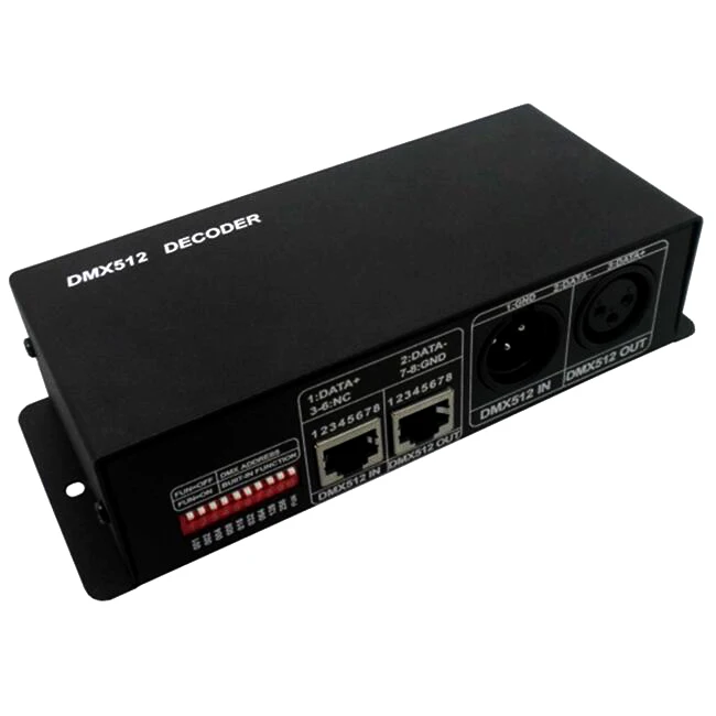 4-канальный светодиодный контроллер DMX512 DMX (RGB); Регулятор декодера DMX; Вход 12 ~ 24 В постоянного тока; Выход: 4a * 4 канала, Выходная мощность: 12 В <192 Вт, 24 В <384 Вт
4-канальный светодиодный контроллер DMX512 DMX (RGB); Регулятор декодера DMX; Вход 12 ~ 24 В постоянного тока; Выход: 4a * 4 канала, Выходная мощность: 12 В <192 Вт, 24 В <384 Вт