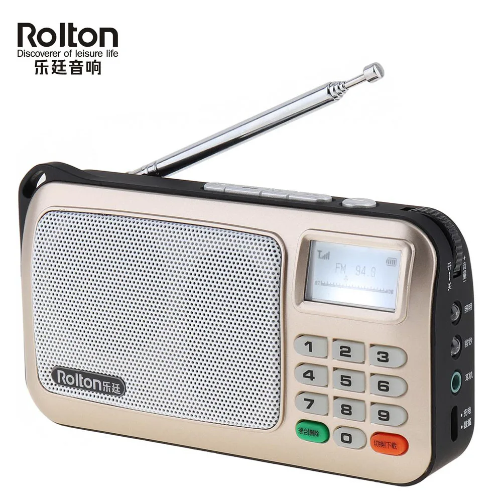 Портативное мини радио Rolton глобальная FM портативное am fm radyo музыкальный плеер