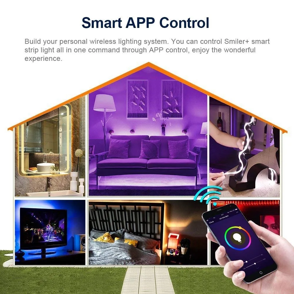 5050 Wireless LED Light Strip 12V 150led Waterproof Flexible RGB Diode Tape Working With Alexa IFTTT Google Assistant 5M 10M Kit
5050 Wireless LED Light Strip 12V 150led Waterproof Flexible RGB Diode Tape Working With Alexa IFTTT Google Assistant 5M 10M Kit