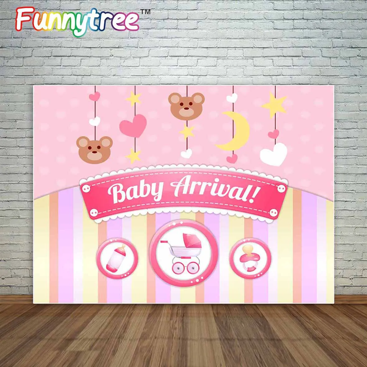 Funnytree baby shower backdrop pink bear love moon stars newborn baby party decoration photo background photocall fund studio
Funnytree baby shower backdrop pink bear love moon stars newborn baby party decoration photo background photocall fund studio