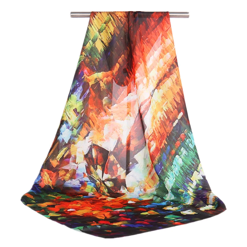 Fashion Scarves for Women Oil Painting Silk Scarf Female 70*70cm Square Shawl Bandana for Head Small Hijab Scarves For Ladies
Fashion Scarves for Women Oil Painting Silk Scarf Female 70*70cm Square Shawl Bandana for Head Small Hijab Scarves For Ladies