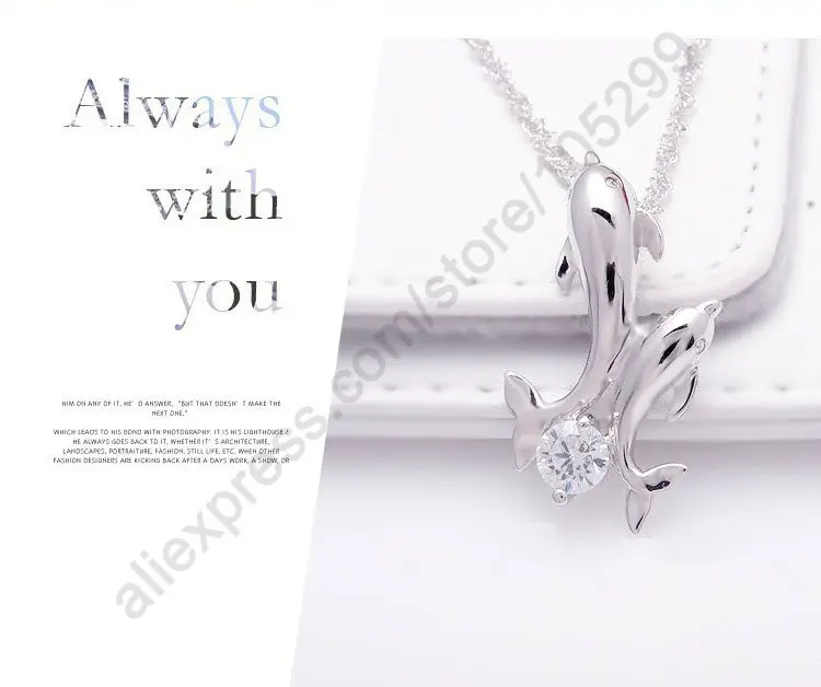 Lovely Dolphin Shape 925 Sterling Silver Women Pendant for Wedding Party Girls Cute Necklaces Collar Jewelry Accessories
Lovely Dolphin Shape 925 Sterling Silver Women Pendant for Wedding Party Girls Cute Necklaces Collar Jewelry Accessories