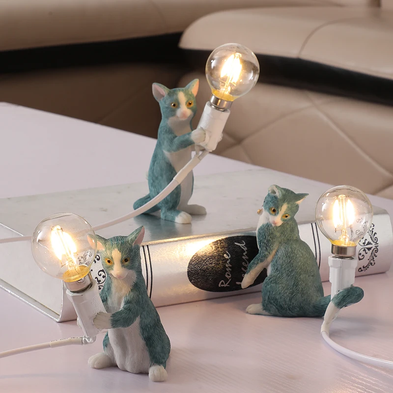 Art LED EU/USA plug on/off switch white black grey cat kitty animal table desk lamp light kid's room cute animal night light
Art LED EU/USA plug on/off switch white black grey cat kitty animal table desk lamp light kid's room cute animal night light