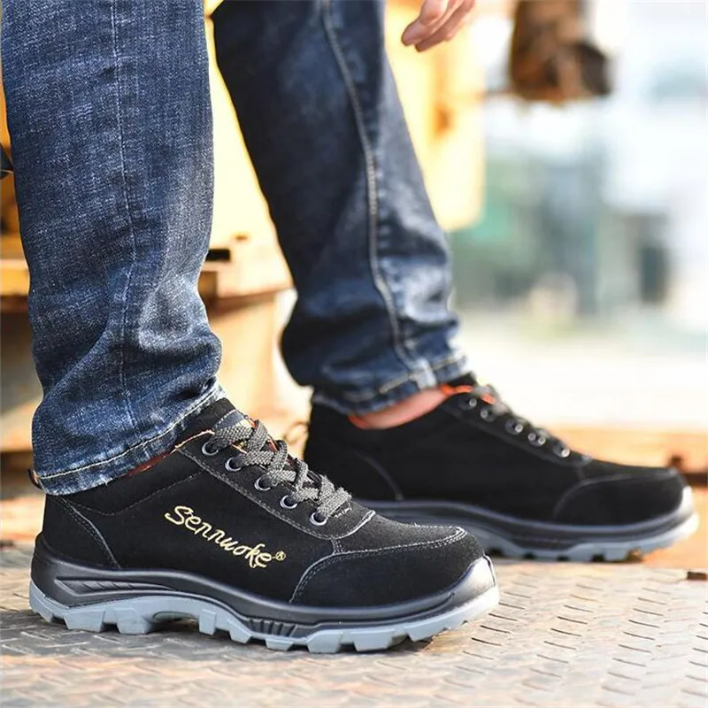 Men Steel Toe Safety Shoes for Men Fashion Cow Leather Hiking Boots Construction Work Shoes Men Footwear Ankle Safety Boots
Men Steel Toe Safety Shoes for Men Fashion Cow Leather Hiking Boots Construction Work Shoes Men Footwear Ankle Safety Boots