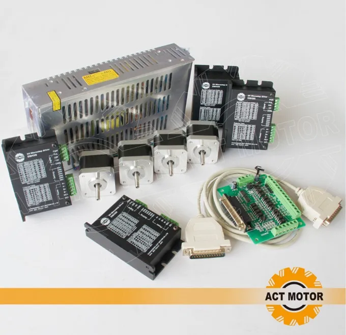Новое поступление! ACT 4Axis Nema17 шаговый двигатель 17HS3404 2800g cm 4 свинцовый 0.4A