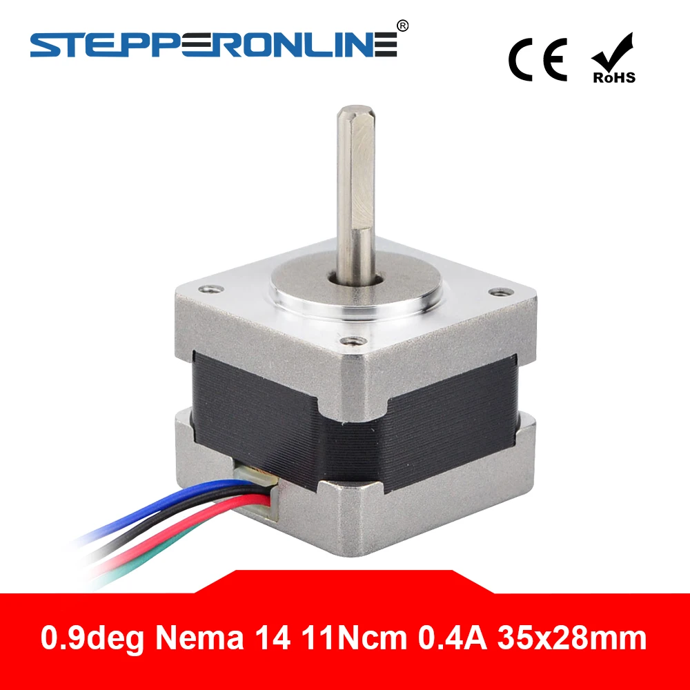 NEW Nema 14 Stepper Motor 11Ncm/15.6oz.in 0.9deg(400 steps/rev) 0.4A Bipolar 4-lead DIY CNC 3D Printer
NEW Nema 14 Stepper Motor 11Ncm/15.6oz.in 0.9deg(400 steps/rev) 0.4A Bipolar 4-lead DIY CNC 3D Printer