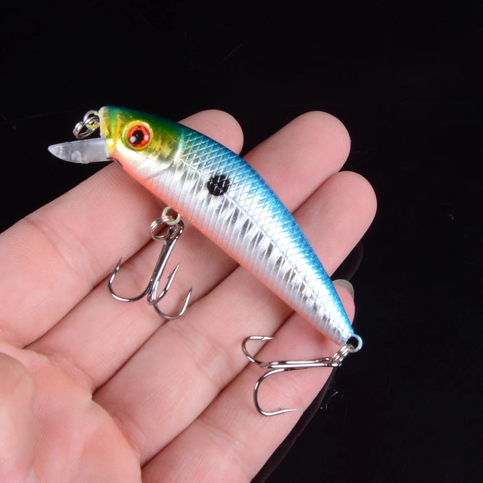 1Pcs 7cm 7.4g Artificial Hard Bait Laser Minnow Fishing Lure pesca hooks fish wobbler tackle crankbait With 3D Eyes
1Pcs 7cm 7.4g Artificial Hard Bait Laser Minnow Fishing Lure pesca hooks fish wobbler tackle crankbait With 3D Eyes