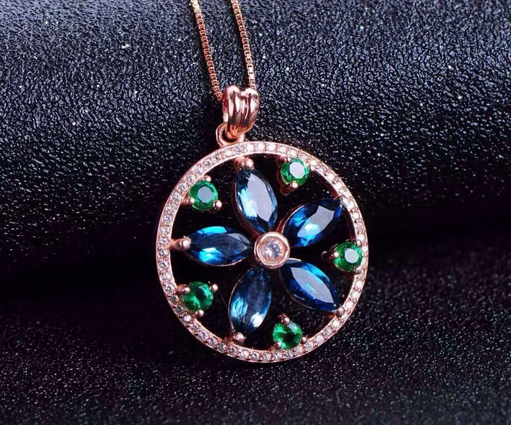 natural blue topaz pendant S925 silver Natural gemstone Pendant Necklace trendy Large elegant round women party jewelry
natural blue topaz pendant S925 silver Natural gemstone Pendant Necklace trendy Large elegant round women party jewelry