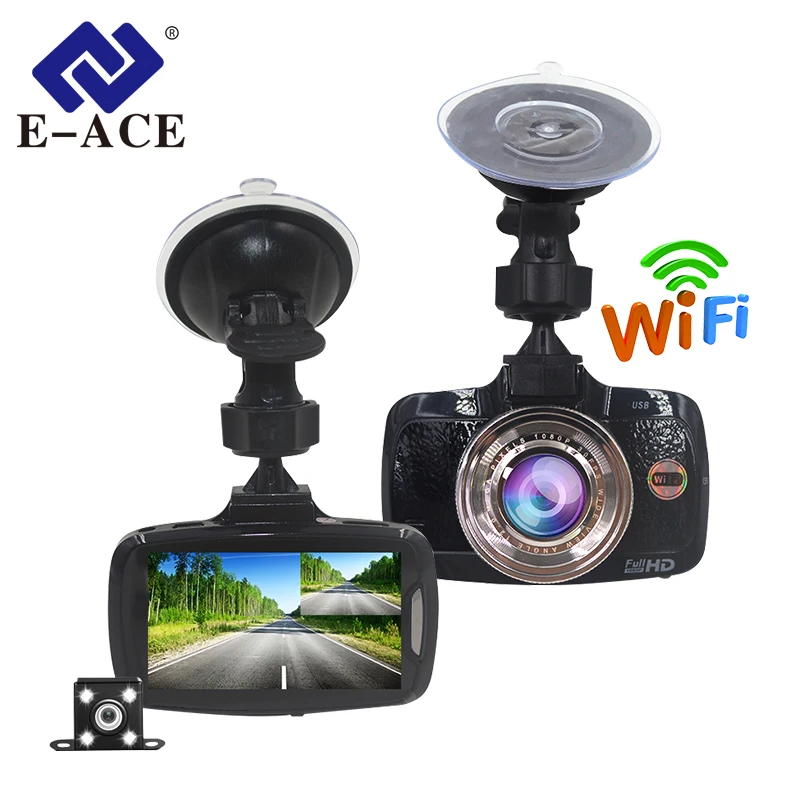 E ACE C05 Wifi мини камера Автомобильный видеорегистратор зеркальный FHD 1080P