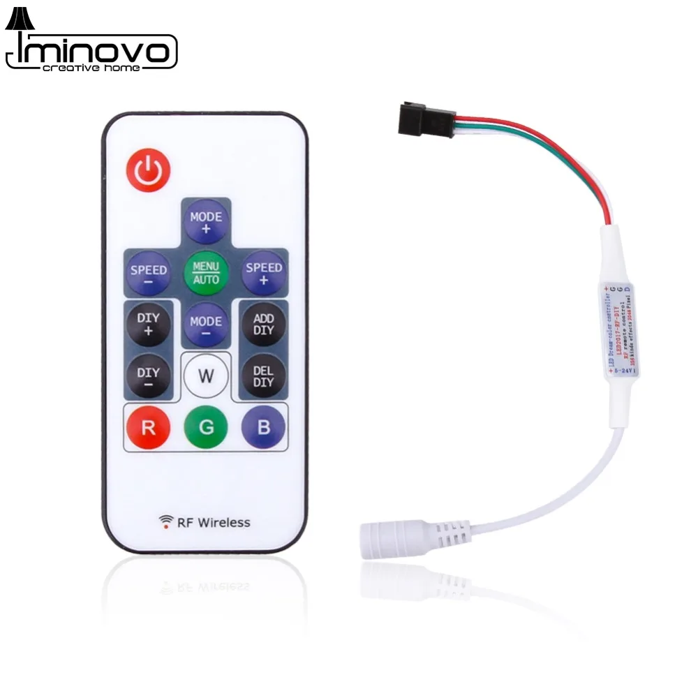 14-клавишный RGB беспроводной пульт дистанционного управления DC5V 24V Мини RF светодиодный контроллер для WS2812B WS2811 Светодиодный светильник
14-клавишный RGB беспроводной пульт дистанционного управления DC5V 24V Мини RF светодиодный контроллер для WS2812B WS2811 Светодиодный светильник
