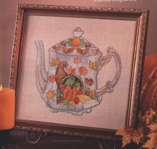 Halloween teapot light grey cloth cross stitch Pumpkin maple leaf package cartoon 14ct kit embroider DIY handmade needlework
Halloween teapot light grey cloth cross stitch Pumpkin maple leaf package cartoon 14ct kit embroider DIY handmade needlework