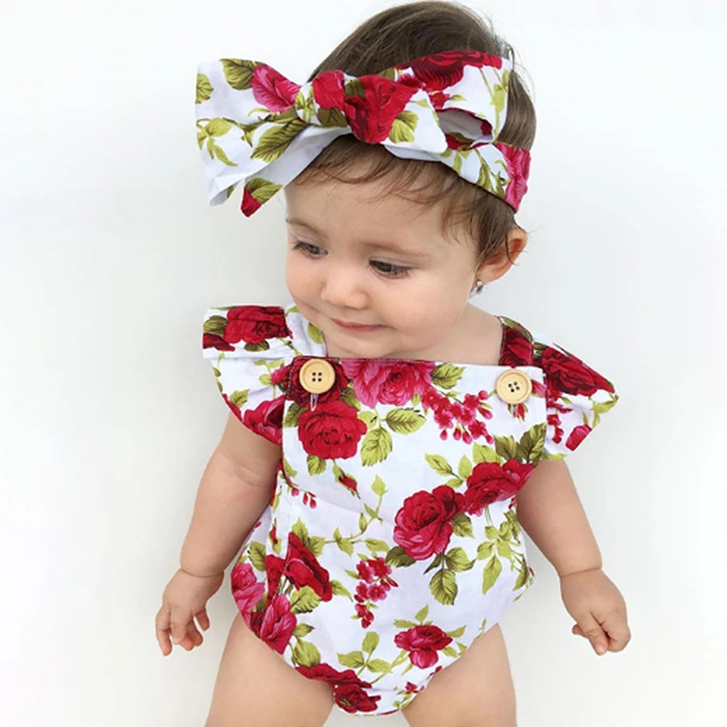 Toddler Kids One Pieces Outfits Rompers Newborn Baby Girls Summer Floral Printed Clothes Romper+Bowknot Headband
Toddler Kids One Pieces Outfits Rompers Newborn Baby Girls Summer Floral Printed Clothes Romper+Bowknot Headband