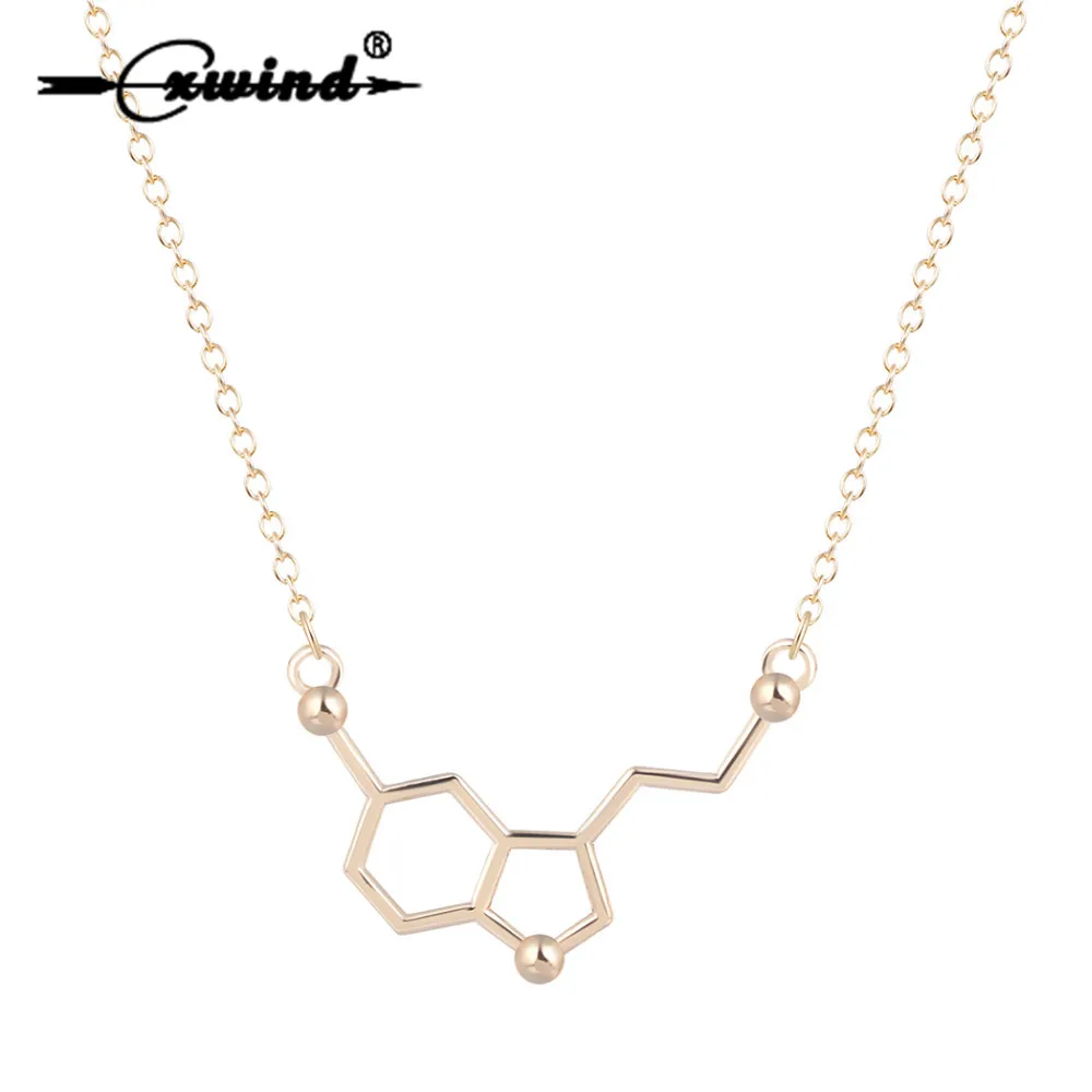 Cxwind New Serotonin Molecule Chemistry Necklace Unique Pendant Necklace Minimalist Molecules 5-ht Jewelry Gift For Girls Ladies
Cxwind New Serotonin Molecule Chemistry Necklace Unique Pendant Necklace Minimalist Molecules 5-ht Jewelry Gift For Girls Ladies