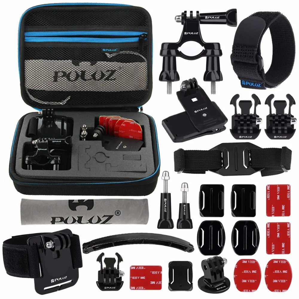 24 in 1 Bike Mount Accessories Combo Kits with EVA Case for GoPro HERO7/6 /5 /5 Session /4 Session /4 /3+ /3 /2 /1, Xiaoyi
24 in 1 Bike Mount Accessories Combo Kits with EVA Case for GoPro HERO7/6 /5 /5 Session /4 Session /4 /3+ /3 /2 /1, Xiaoyi