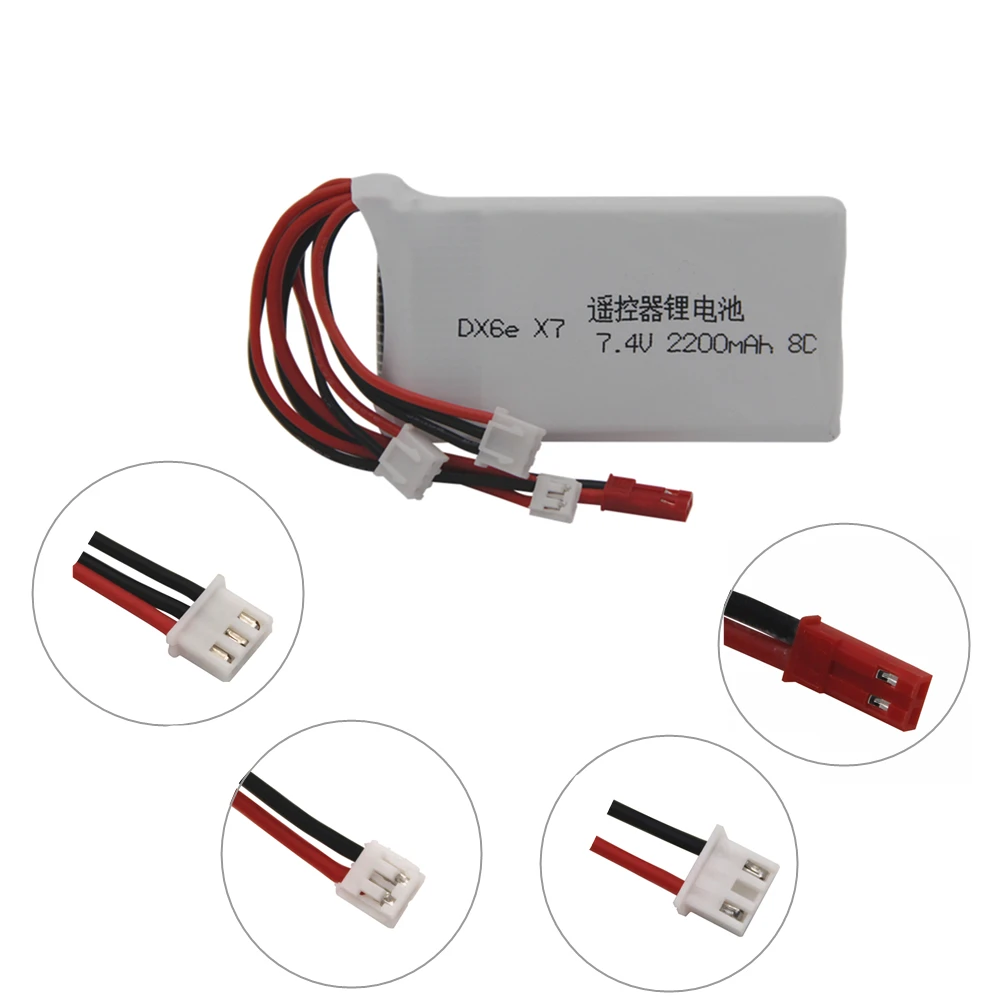 Limskey Li-Polymer 2S 7.4V 2200mah 8C Lipo Battery For Radiolink RC3S RC4GS RC6GS DX6e DX6 For Taranis Q X7 Transmitter
Limskey Li-Polymer 2S 7.4V 2200mah 8C Lipo Battery For Radiolink RC3S RC4GS RC6GS DX6e DX6 For Taranis Q X7 Transmitter