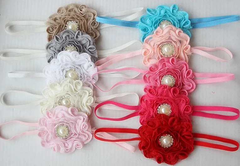 Swirl Shabby flower headband ,Frayed Flower on Skinny Elastic Headband With pearl Rhinestone ,Fit Newborn - Adults 100pcs
Swirl Shabby flower headband ,Frayed Flower on Skinny Elastic Headband With pearl Rhinestone ,Fit Newborn - Adults 100pcs