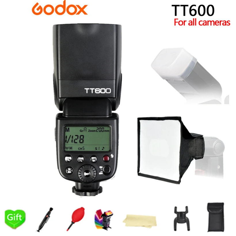 Godox TT600 TT600S Builtin GN60 2.4G Wireless Trigger System Flash Speedlite for Canon Nikon Sony Pentax Olympus Fujifilm Camera
Godox TT600 TT600S Builtin GN60 2.4G Wireless Trigger System Flash Speedlite for Canon Nikon Sony Pentax Olympus Fujifilm Camera