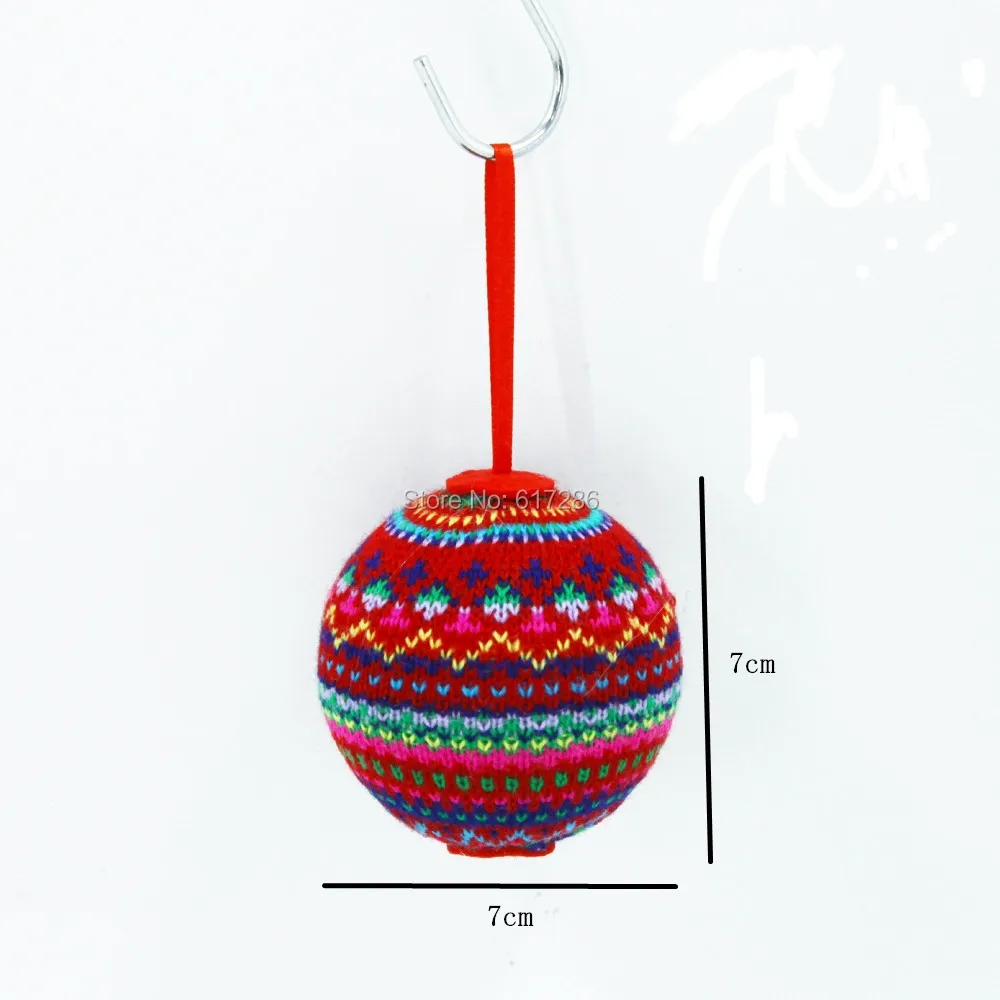 10pcs/lot lovely Big Christmas tree ornaments Knitted Christmas Balls 7*7cm with 2 Color
10pcs/lot lovely Big Christmas tree ornaments Knitted Christmas Balls 7*7cm with 2 Color