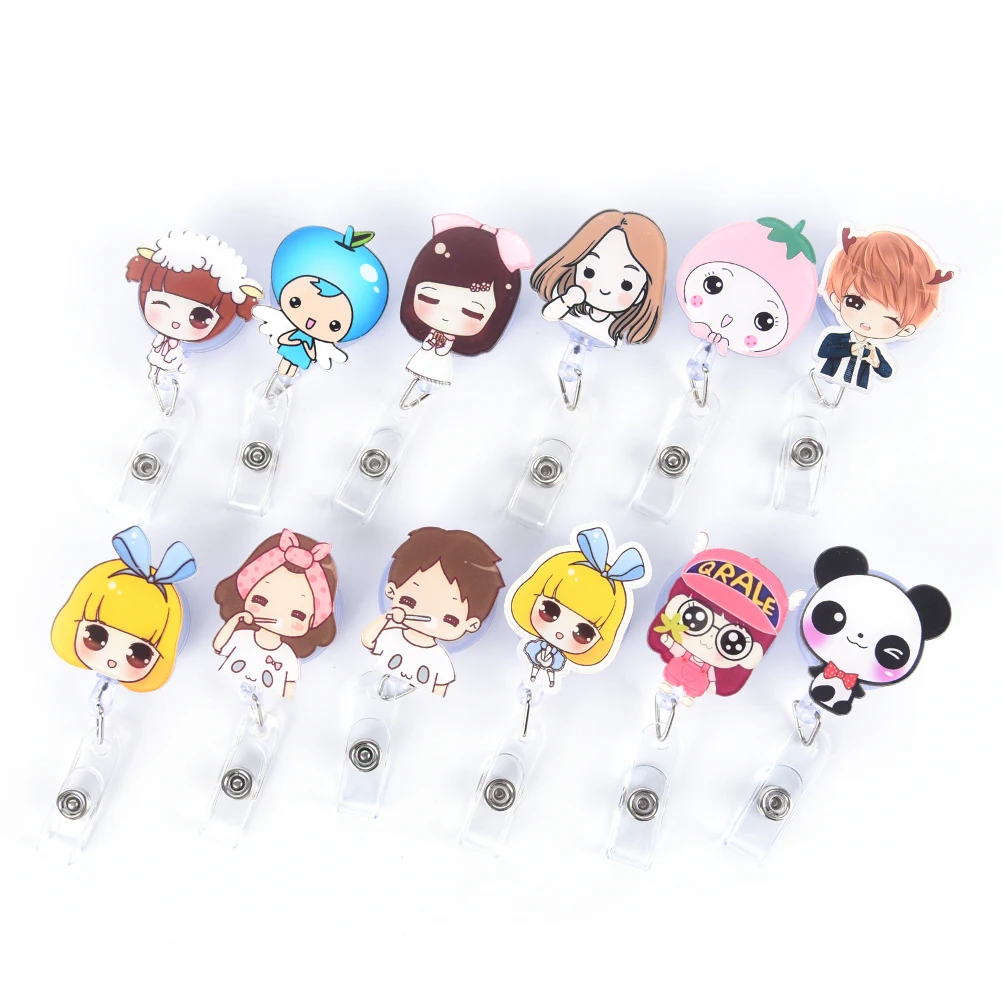 1pcs Cartoon Easy Pull Pull Buckle Retractable Badge Reel Cute Student Exhibition ID Name Card Badge Holder
1pcs Cartoon Easy Pull Pull Buckle Retractable Badge Reel Cute Student Exhibition ID Name Card Badge Holder