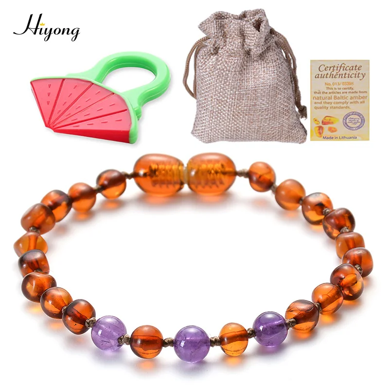 HIYONG Baltic Ambers Teething Bracelet for Baby(Cognac) Natural Amethysts Ambers Beads Bracelet Handmade Original Jewelry Gifts
HIYONG Baltic Ambers Teething Bracelet for Baby(Cognac) Natural Amethysts Ambers Beads Bracelet Handmade Original Jewelry Gifts