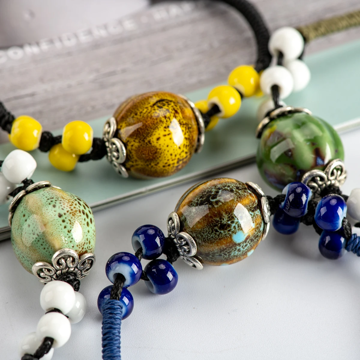 Porcelain Rope Bracelets Handmade Charm Ethnic ceramics Jewelry for ladies wholesale #HY171 | Украшения и аксессуары