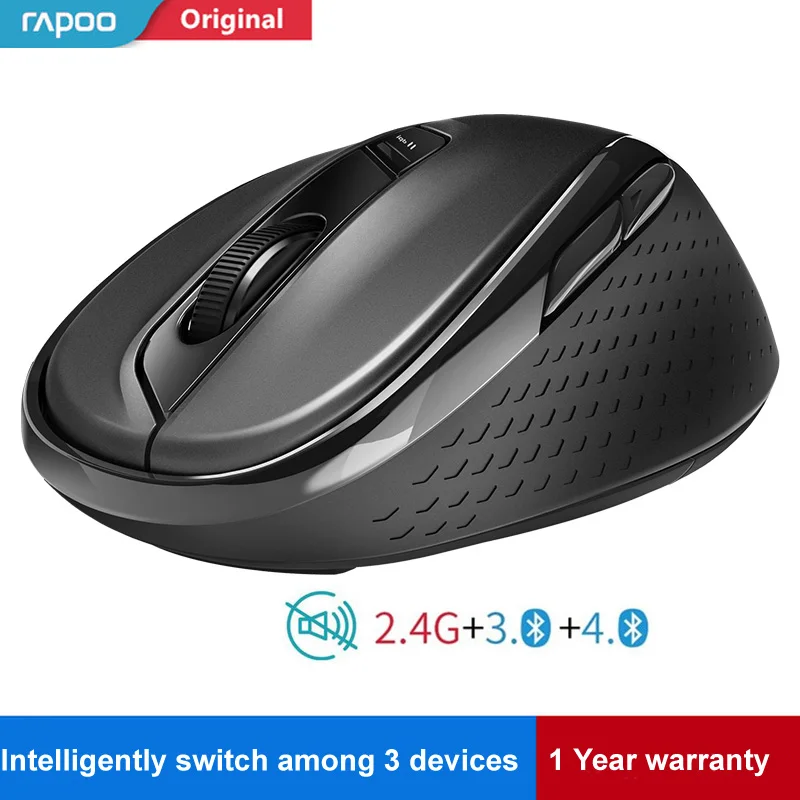 Rapoo 1600DPI Silent Multi-mode Wireless Mouse Switch Between Bluetooth 4.0/3.0& 2.4G Connect 3 PC Devices 6 Buttons Customizabl
Rapoo 1600DPI Silent Multi-mode Wireless Mouse Switch Between Bluetooth 4.0/3.0& 2.4G Connect 3 PC Devices 6 Buttons Customizabl