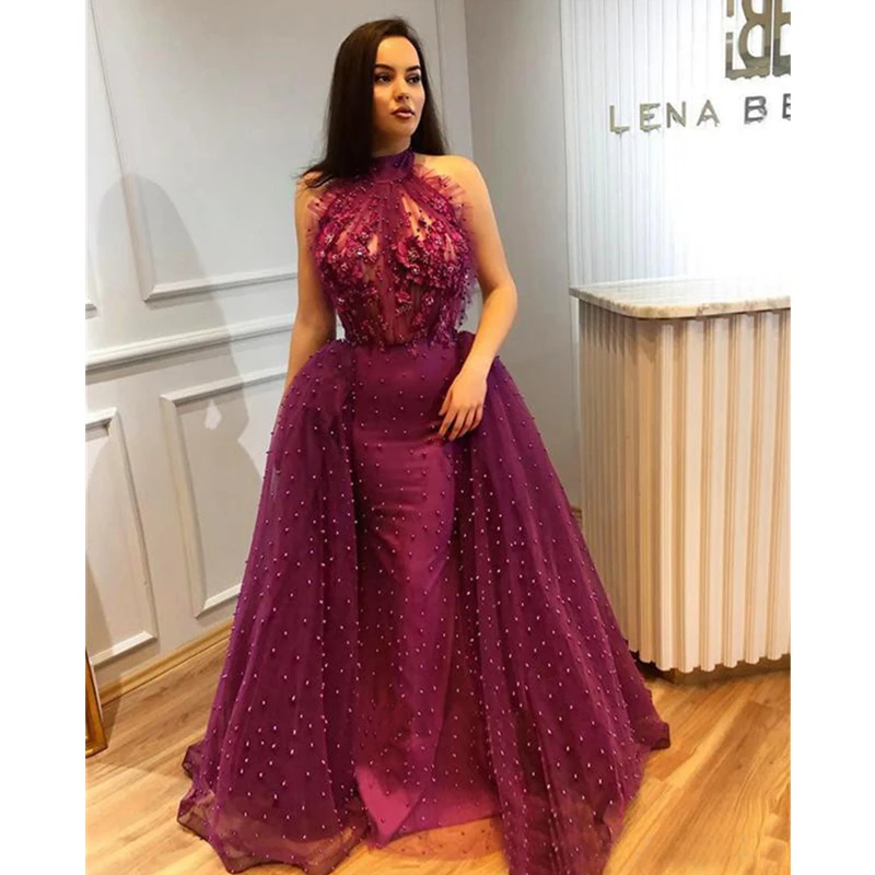 2019 Purple Arabic Evening Dresses Sleevelss Tulle With Pearls Illusion Floor Length Mermaid Prom Gowns Vestidos De Festa Longo
2019 Purple Arabic Evening Dresses Sleevelss Tulle With Pearls Illusion Floor Length Mermaid Prom Gowns Vestidos De Festa Longo
