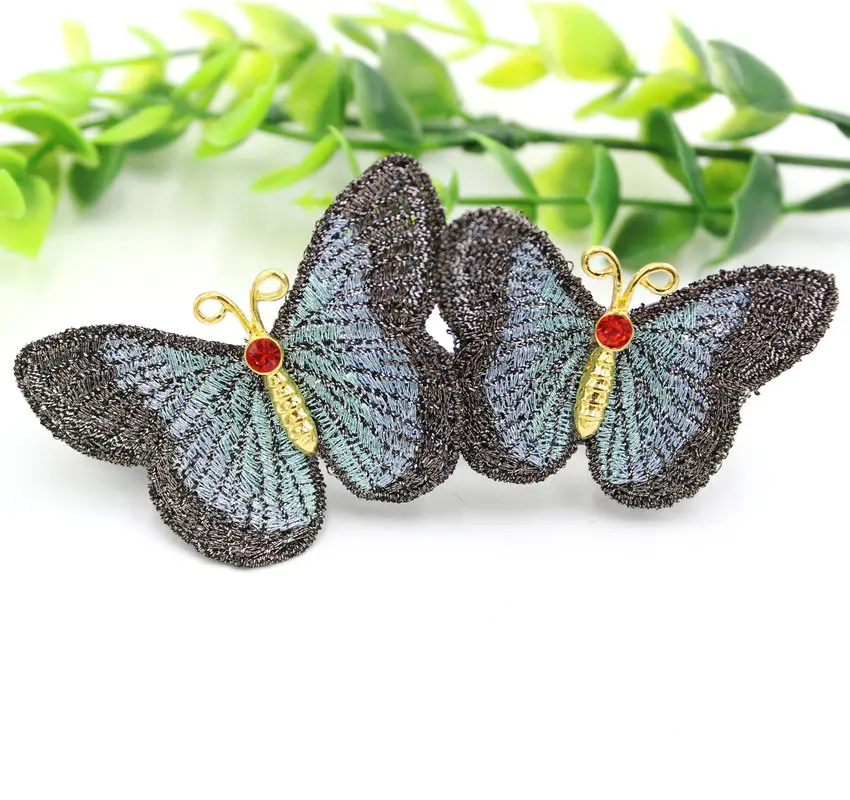 2PCS Handmade Embroidery Surinam Butterfly Barrettes Metal Hair Clips for Wedding Bridal Hairpiece, Mother's Day Gift
2PCS Handmade Embroidery Surinam Butterfly Barrettes Metal Hair Clips for Wedding Bridal Hairpiece, Mother's Day Gift