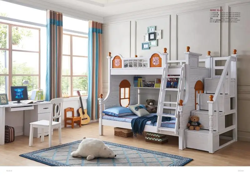 JLMF619 Ash wood children bedroom furniture all solid wood children bed with storage cabinet stairs drawers bunk bed
JLMF619 Ash wood children bedroom furniture all solid wood children bed with storage cabinet stairs drawers bunk bed