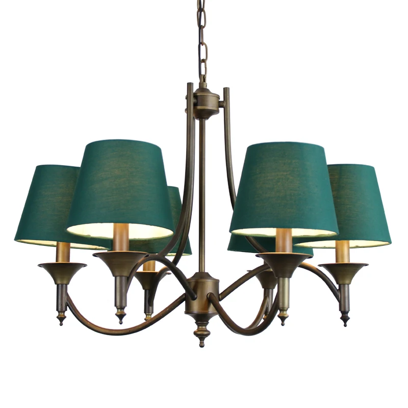 Nordic 6 Heads Retro Hanging Light Vintage Dark Green Fabric Lampshade Chandelier Lighting Restaurant Living Room Bedroom PL561
Nordic 6 Heads Retro Hanging Light Vintage Dark Green Fabric Lampshade Chandelier Lighting Restaurant Living Room Bedroom PL561