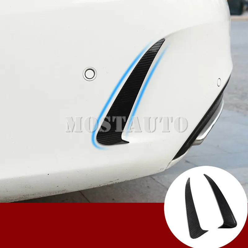 Бампер задний из углеродного волокна для Benz C Class W205 C43 C63 AMG 2014 2021 2 шт.|Лепнина