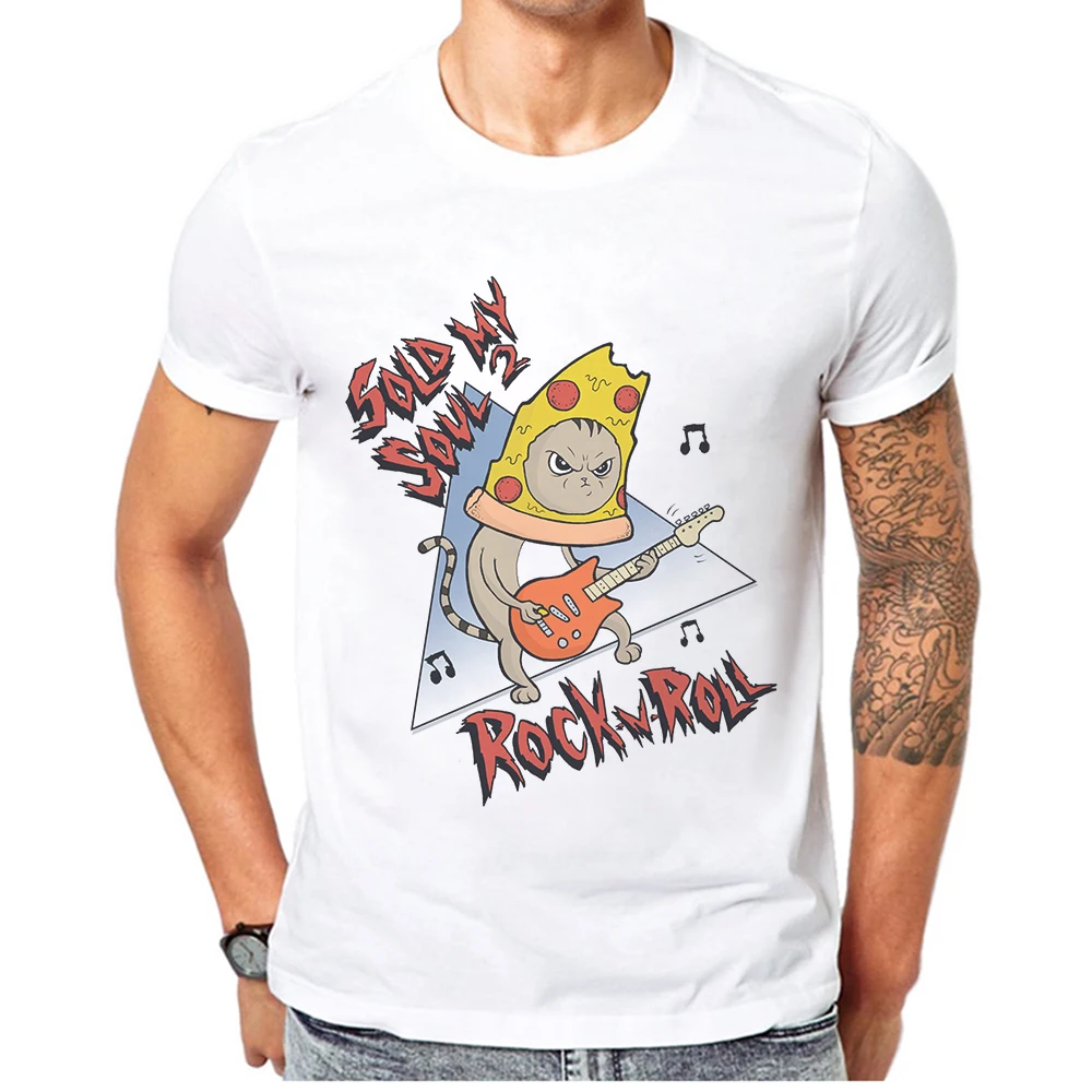 Hot Funny Cat Rock N Roll Men T shirt Short Sleeved Tops Tee Hip Hop Mens T-Shirt Pure 100% Cotton White 3D Printing Man Tshirt
Hot Funny Cat Rock N Roll Men T shirt Short Sleeved Tops Tee Hip Hop Mens T-Shirt Pure 100% Cotton White 3D Printing Man Tshirt