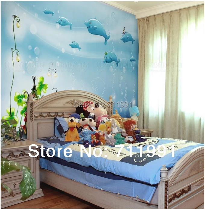 Free shipping 3D Dolphins Underwater World wallpaper cartoon children's room bedroom wallpaper background wallpaper
Free shipping 3D Dolphins Underwater World wallpaper cartoon children's room bedroom wallpaper background wallpaper