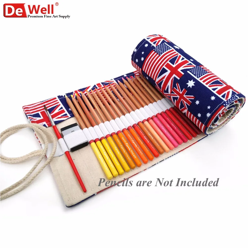 British Style 36/48/72 Holes Vintage Pencil Bag Canvas Color Pencils Case Wrap Roll Up School Meter Word Flag Gift Art Supplies
British Style 36/48/72 Holes Vintage Pencil Bag Canvas Color Pencils Case Wrap Roll Up School Meter Word Flag Gift Art Supplies