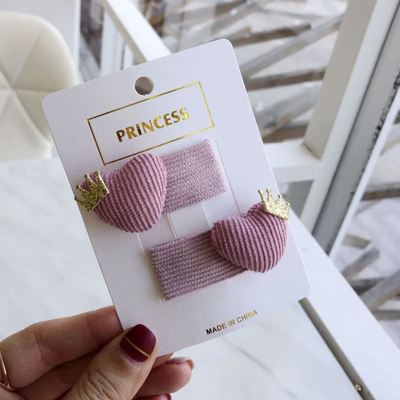 2pcs Sweet Baby Girls Hair Accessories Heart Hairpins For Kids Pink Crown Hairgrips Children Cute Headdress Infants Barrettes
2pcs Sweet Baby Girls Hair Accessories Heart Hairpins For Kids Pink Crown Hairgrips Children Cute Headdress Infants Barrettes