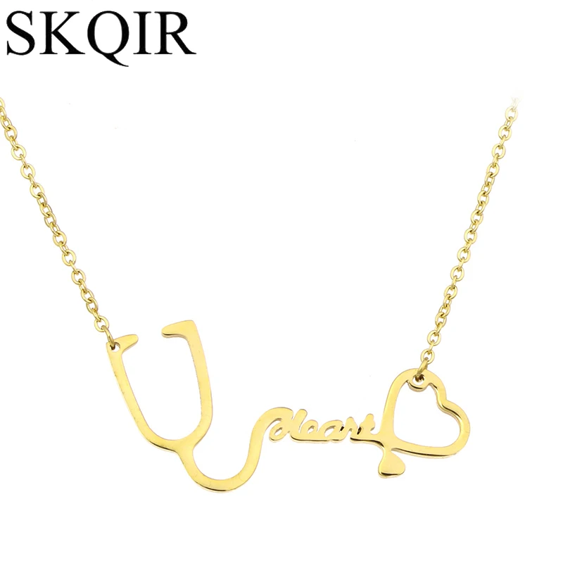 SKQIR SKQIR Fashion Medical Stethoscope Pendants Necklaces For Women 2017 Statement Gold Chain Necklace Heart Love Jewelry Gifts
SKQIR SKQIR Fashion Medical Stethoscope Pendants Necklaces For Women 2017 Statement Gold Chain Necklace Heart Love Jewelry Gifts