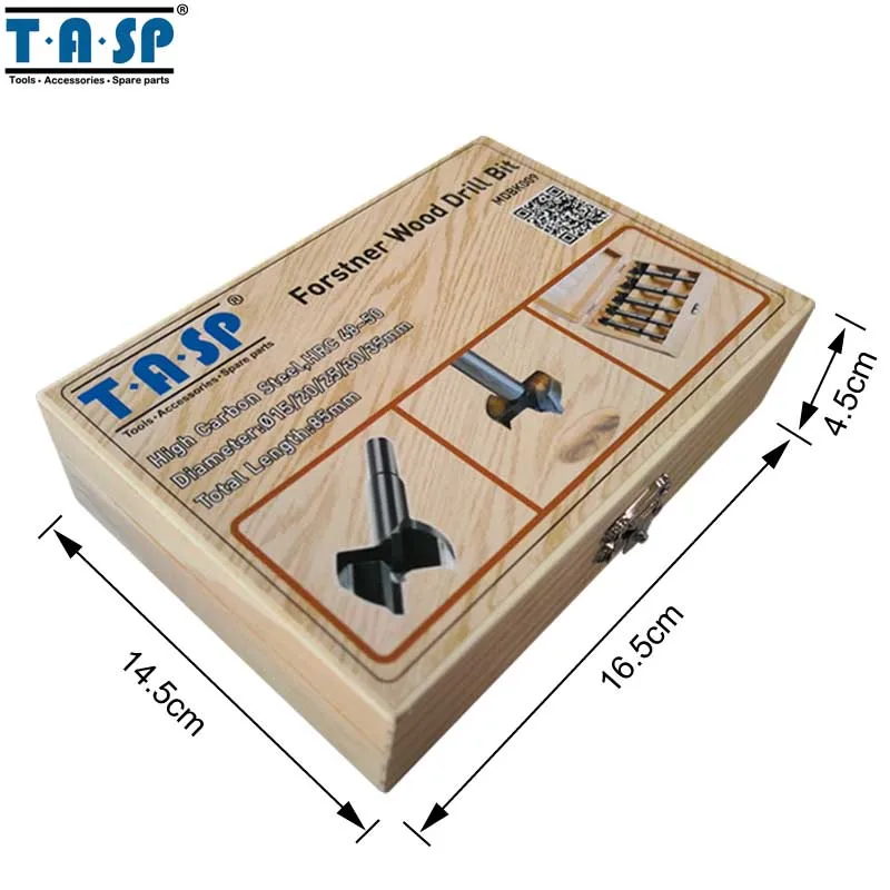 TASP 5pcs Wood Forstner Drill Bit Set Woodworking Self Centering Hole Saw Cutter Power Tools Accessories with Storage Box
TASP 5pcs Wood Forstner Drill Bit Set Woodworking Self Centering Hole Saw Cutter Power Tools Accessories with Storage Box