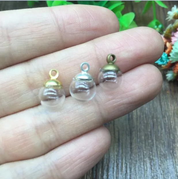 100sets 8*3mm glass globe orb with 6mm silver/bronze/gold cap jewelry findings Glass vial pendant glass bottle bubble cover dome
100sets 8*3mm glass globe orb with 6mm silver/bronze/gold cap jewelry findings Glass vial pendant glass bottle bubble cover dome