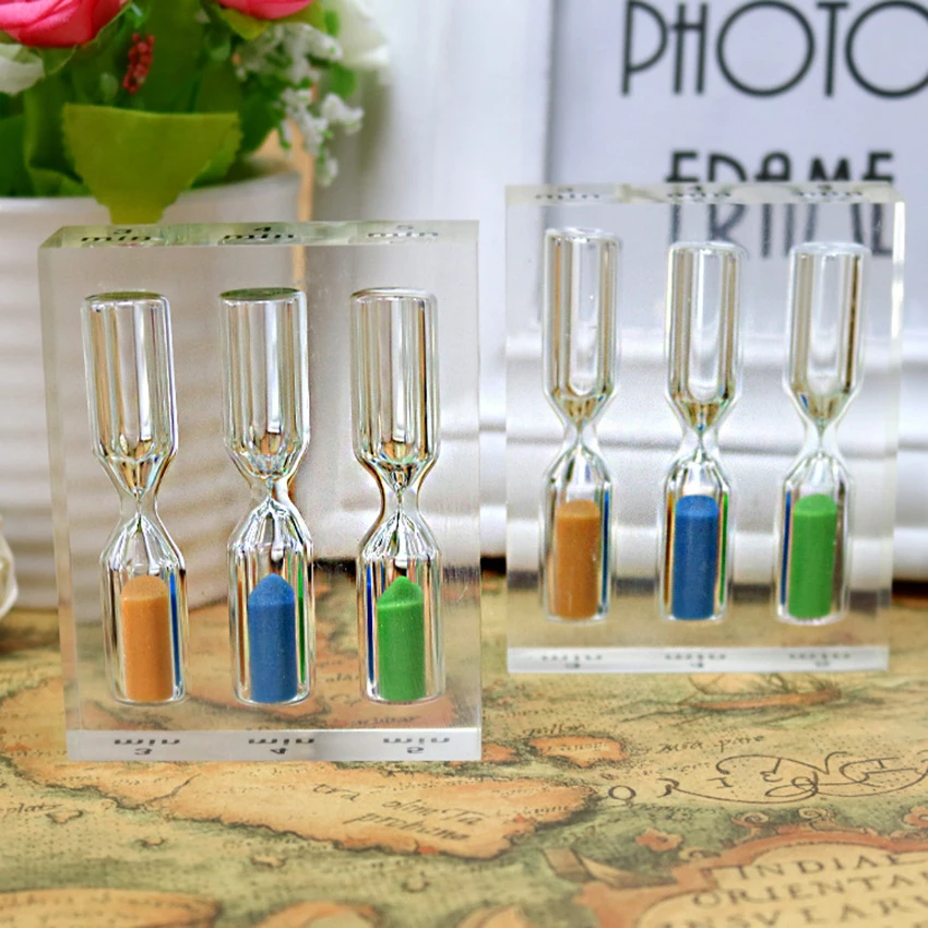 3 In 1 Plastic Sand Timer Colorful Sandglass Hourglass Sand Clock Timer 3+4+5 Minutes / 1+2+3 Minutes Creative Home Decoration
3 In 1 Plastic Sand Timer Colorful Sandglass Hourglass Sand Clock Timer 3+4+5 Minutes / 1+2+3 Minutes Creative Home Decoration