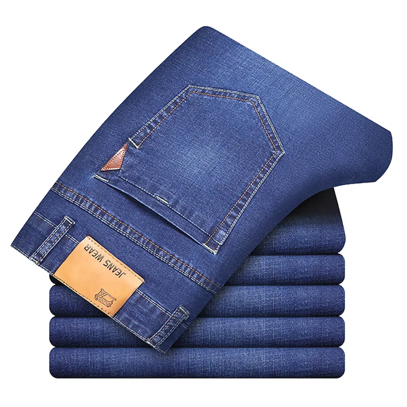 Фото 2019 Новое поступление деловые мужские джинсы модный бренд обтягивающие черные(Aliexpress на русском)