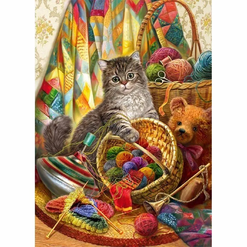 5D DIY Diamond Painting Cross Stitch Landscape Cat Doll Basket Home Decoration Handcraft
5D DIY Diamond Painting Cross Stitch Landscape Cat Doll Basket Home Decoration Handcraft