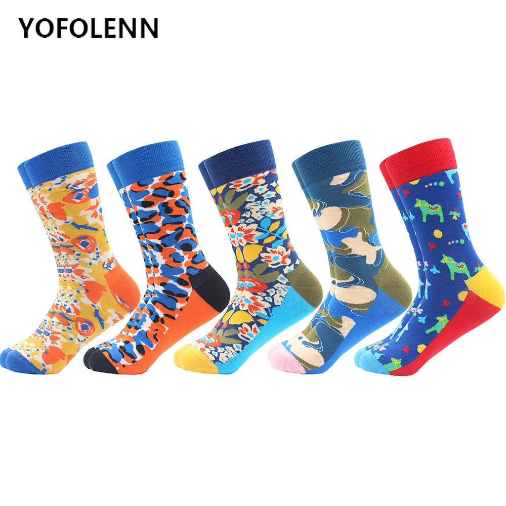 5 pairs/lot Drop shipping Man Funny Happy Socks Combed Cotton Colored Socks Casual Dress Crew Socks for Gift
5 pairs/lot Drop shipping Man Funny Happy Socks Combed Cotton Colored Socks Casual Dress Crew Socks for Gift