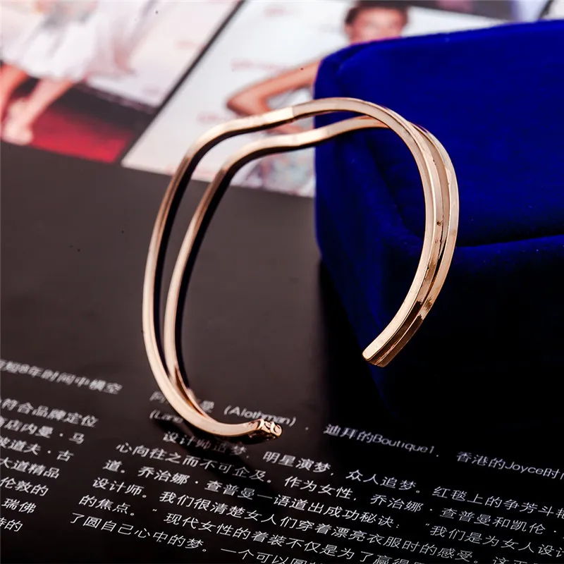 MISANANRYNE Hot Smooth Opening Charm Elegant Bangles Simple Stainless Steel Double layer Wave stereo Cuff bracelet jewelry
MISANANRYNE Hot Smooth Opening Charm Elegant Bangles Simple Stainless Steel Double layer Wave stereo Cuff bracelet jewelry