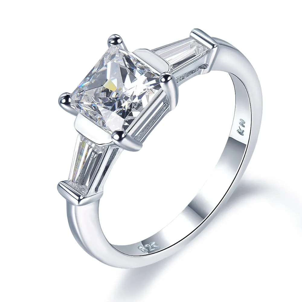 Hutang Women's Wedding Ring Princess cut Simulated Diamond CZ 925 Sterling Silver Rings for Women Bridal Engagement Jewelry 2018
Hutang Women's Wedding Ring Princess cut Simulated Diamond CZ 925 Sterling Silver Rings for Women Bridal Engagement Jewelry 2018