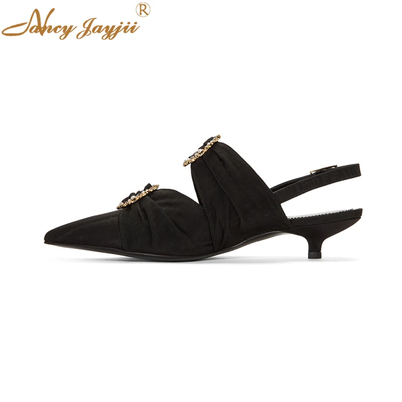 Nancyjayjii Black Flock Metal Decoration Fashion Women’S Slingbacks Pumps Pointed Toe Kitten Heels Female Office Party Shoes
Nancyjayjii Black Flock Metal Decoration Fashion Women’S Slingbacks Pumps Pointed Toe Kitten Heels Female Office Party Shoes