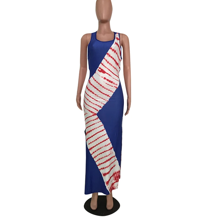 Joiekuno Лоскутная повязка вечерние длинные платья женские летние 2019 Bodycon 2 шт без